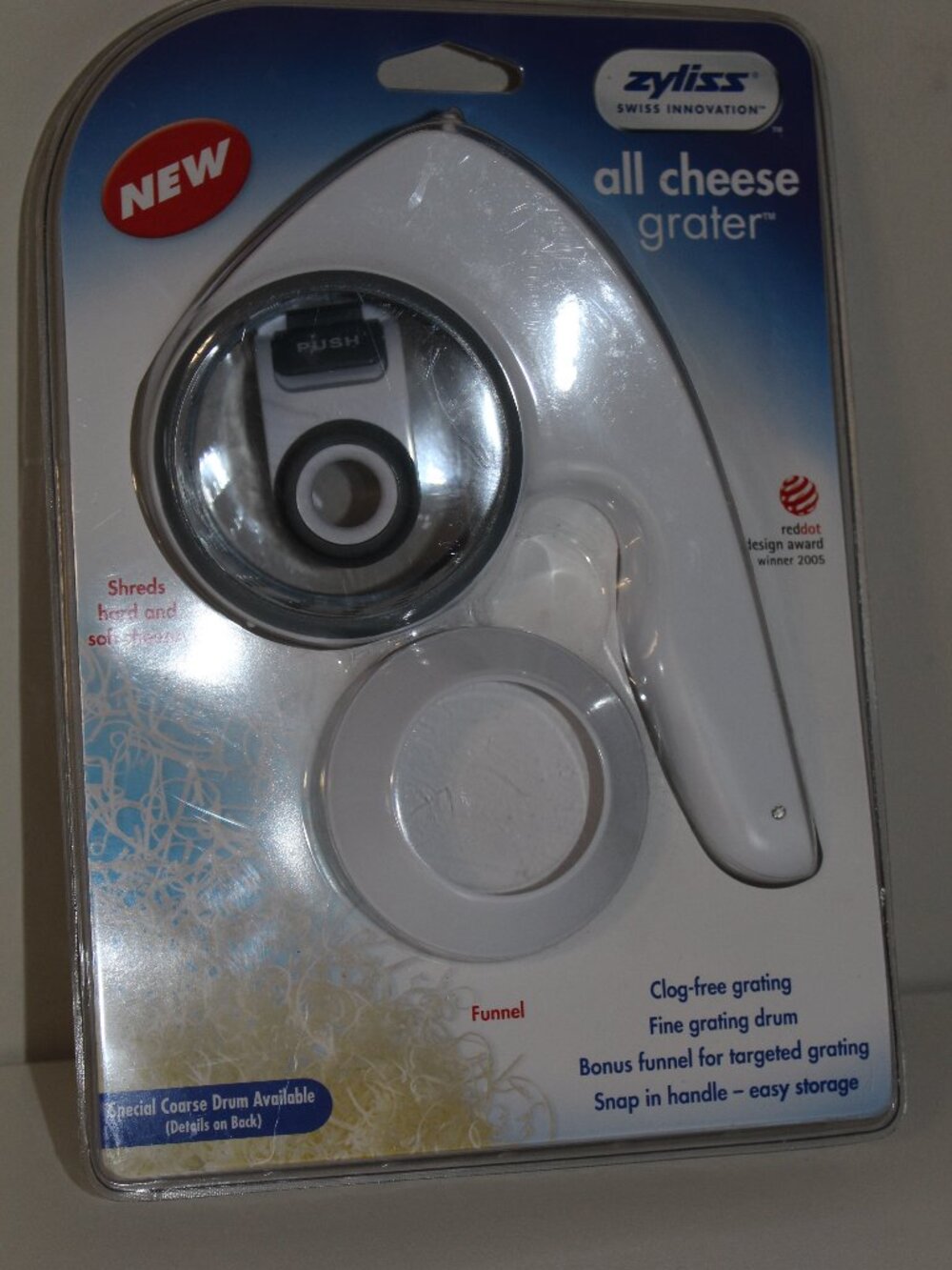 Zyliss Original Rotary Cheese Grater Classic Manual Crank Factory Sealed NEW